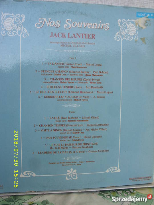 Klasyka LP JACK LANTIERNOS SOUVENIRS FRANCE Wołów