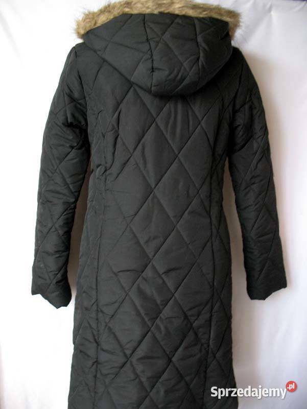 DŁUGI CIEPŁY PŁASZCZ KURTKA 36 biust 100 Ortalion  Siedlce