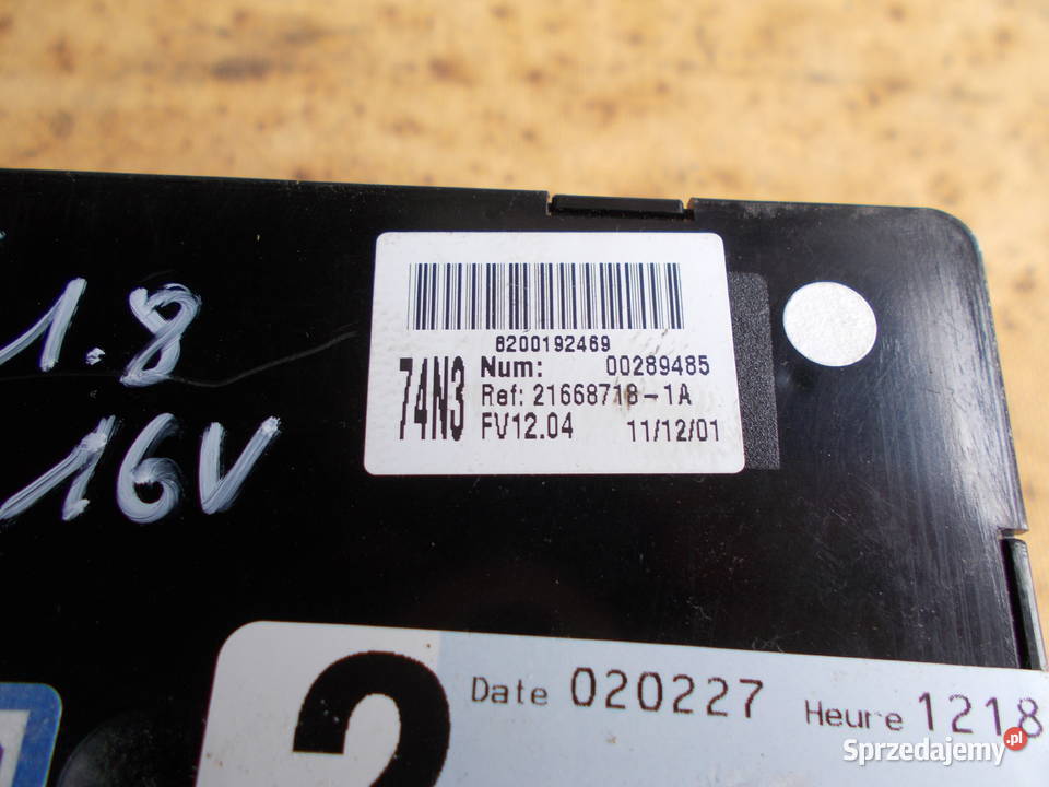 renault LAGUNA 2 02r 18 16v komputer silnika osobowe lubelskie Zamość