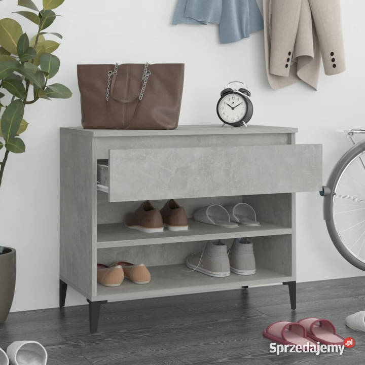 Szafka na buty szarość betonu 70x36x60 WM819768