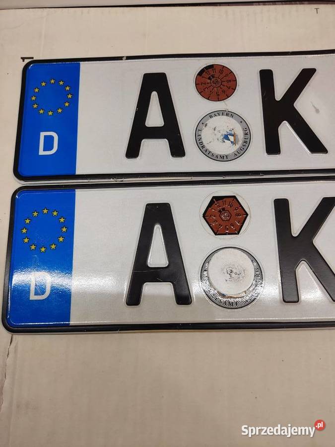 Tablica rejestracyjna Niemcy 2 sztuki AK6711 Głuchołazy
