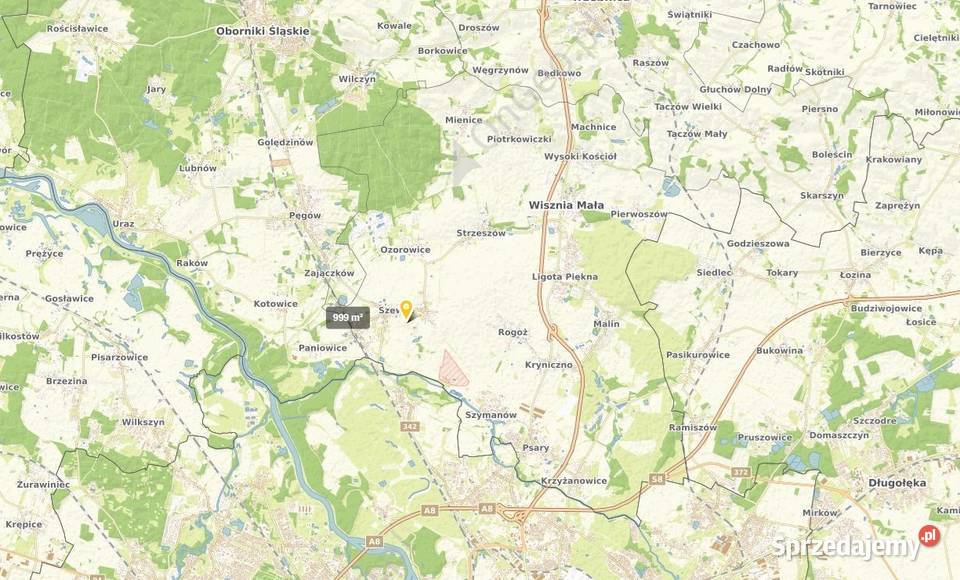 Działka budowlana 1000 m2 Wrocławia MEDIA Szewce