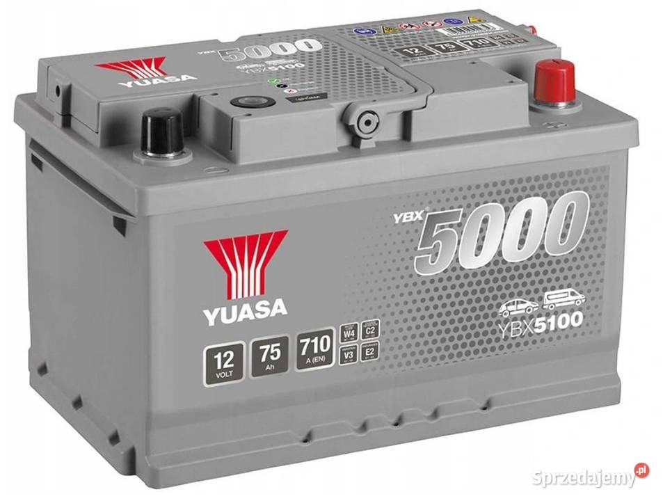 Akumulator Yuasa Silver 12V 75Ah 710A EN Prawy osobowe Legionowo