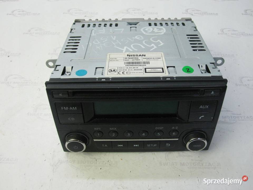 QASHQAI I J10 LIFT 11r radio cd 28185BM30A