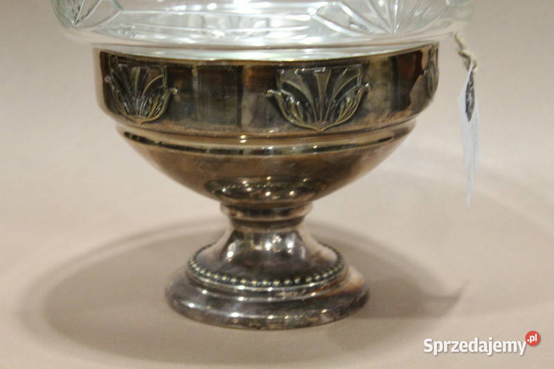 Posrebrzana patera ze szkłem 1657 FiaF Szczecin