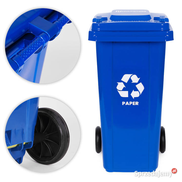 Zestaw 4 koszy na śmieci pojemniki 4x120L Smogorzów