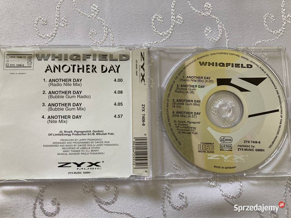 Płyta CD Whigfield Another Day Lata 90 Single Czerwionka-Leszczyny sprzedam