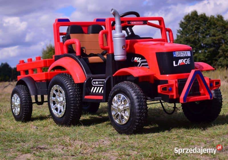 MEGA TRAKTOR LARGE Z PRZYCZEPĄ POMPOWANE KOŁA