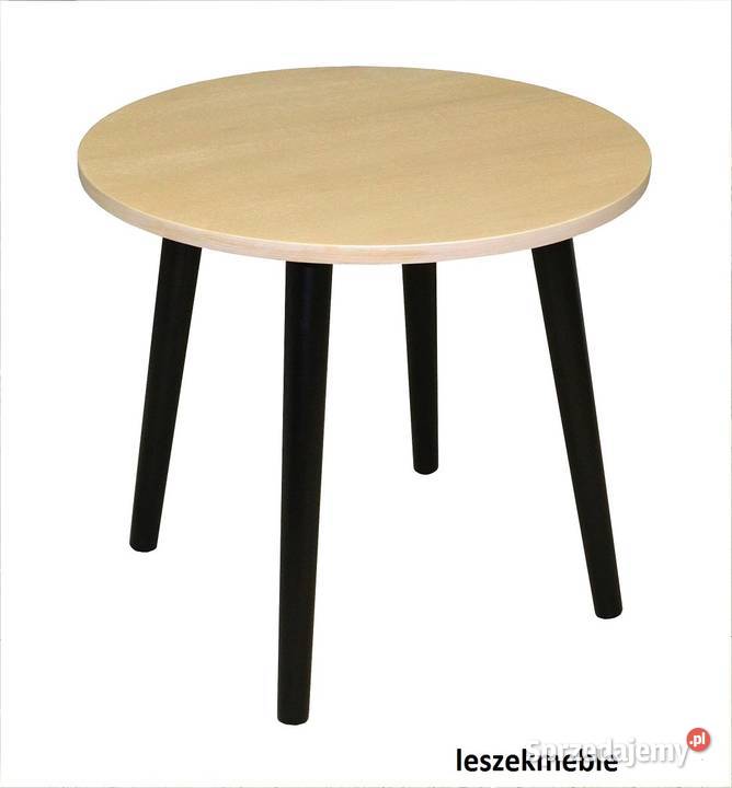 STÓŁ OKRĄGŁY FI 60 CZARNY STOLIK ŁAWA RÓŻNE Tołkiny