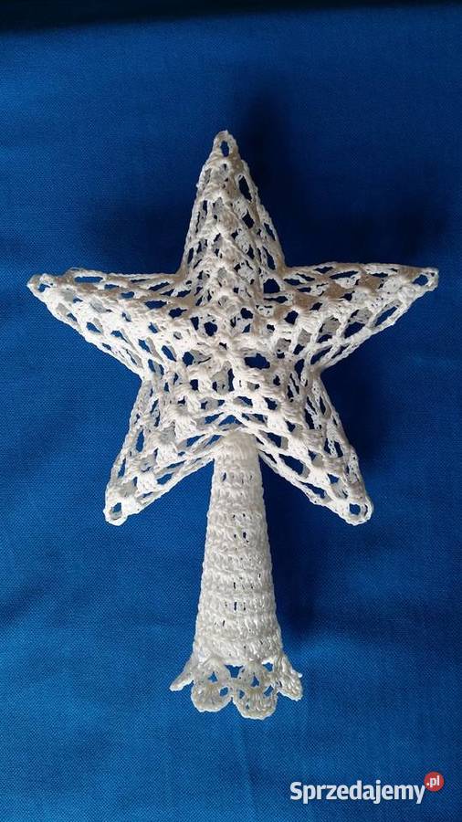 Gwiazda 3d szpic na szydelku szydełkowe ozdoby śląskie Częstochowa
