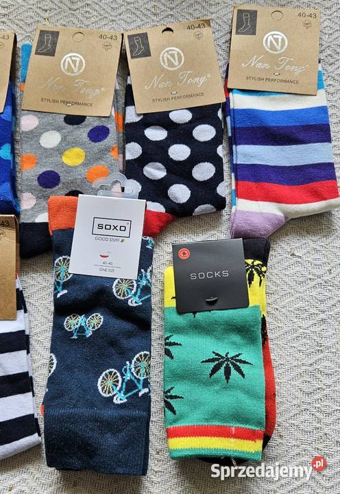 Skarpetki kolorowe happy socks 40414243 różne Uniseks Galanteria i dodatki mazowieckie Konstancin-Jeziorna