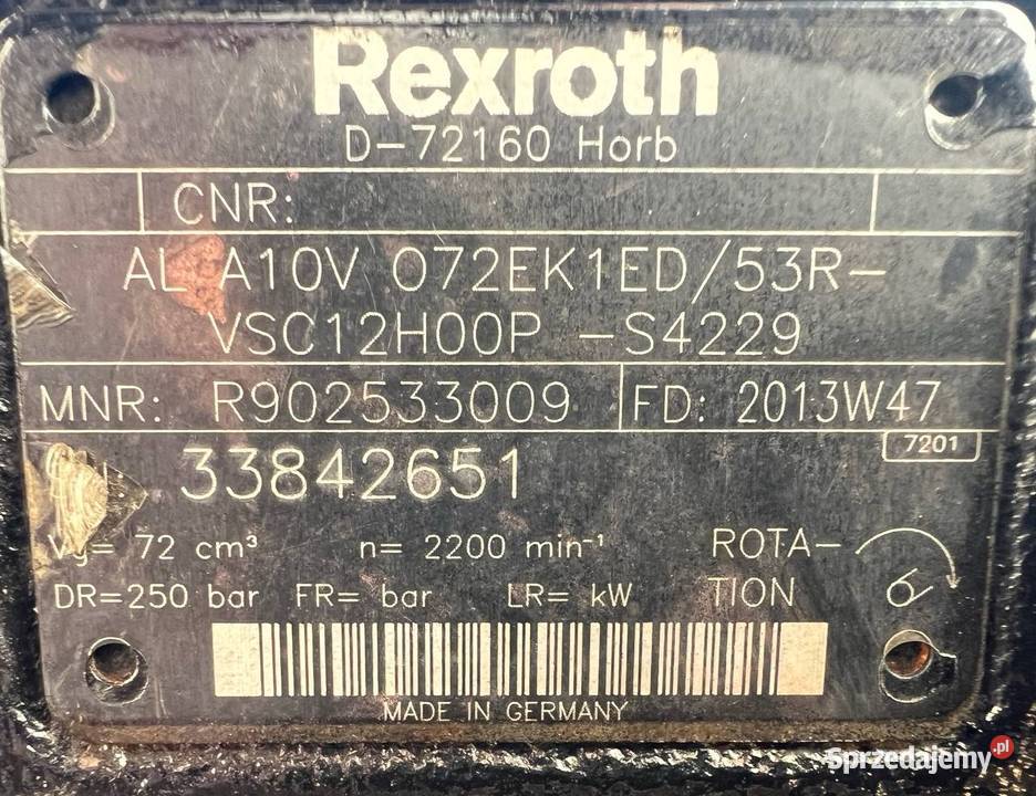 Rexroth A10V072EK1ED AZPW11019RRR12PBS0036 wielkopolskie Poznań