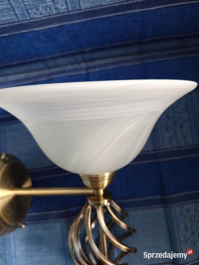 Kinkiet Secesja szklany mrozowy klosz antycznego Warszawa