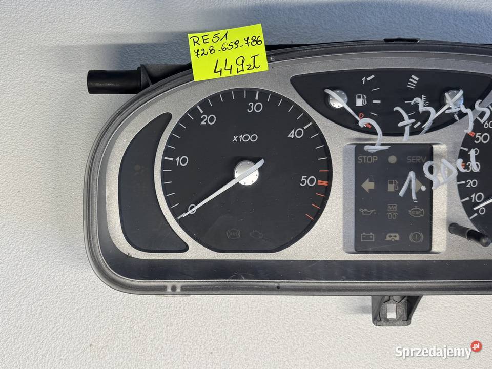 LICZNIK ZEGARY PRĘDKOŚCIOMIERZ RENAULT LAGUNA II Rok produkcji 2003 Liczniki i zegary Warszawa