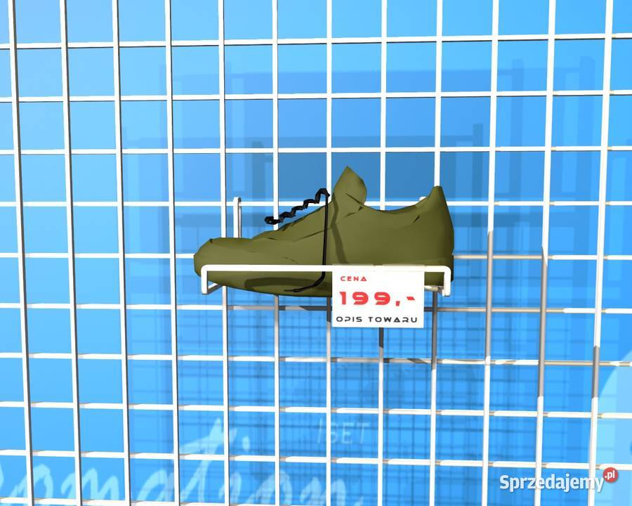 Kraty sklepowe na ścianę zawieszkihaki druciane