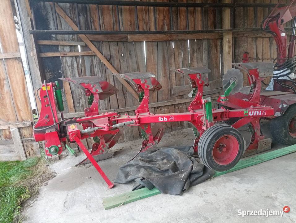 Pług obrotowy Unia Ibis M 4 skibowy śrubowe nieuszkodzony Parzęczew