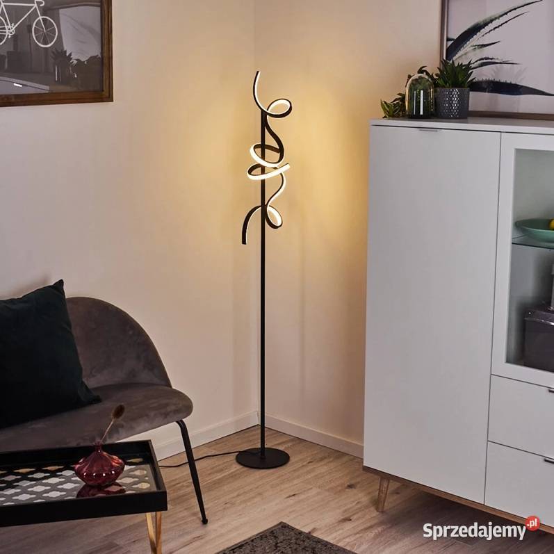Lampa stojąca LED czarna 22W CURLS Ściemniacz Kobyla Góra