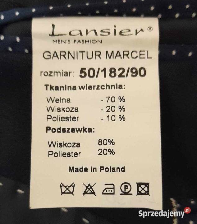 Garnitur męski Lansier z dodatkami Chynowo sprzedam