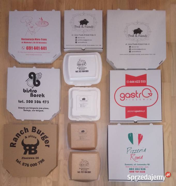 Kartony na zapiekanki 50 sztuk 38x11x5 Lublin