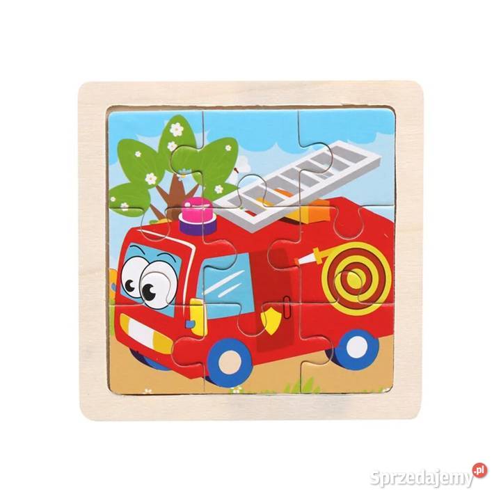 Drewniane puzzle dzieci montessori 9 elementów Płock