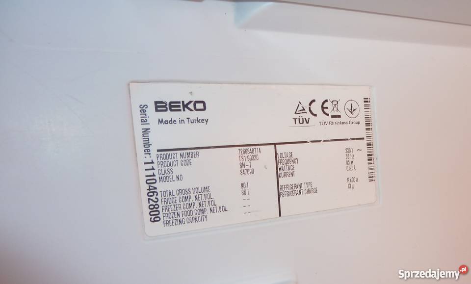 Lodówka BEKO TS190320 100 sprawna wolnostojące Pszczyna
