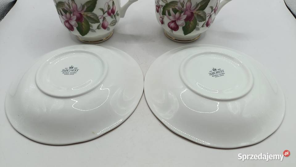 Dwa razy Duo filiżanka spodek porcelana kostna Zamość