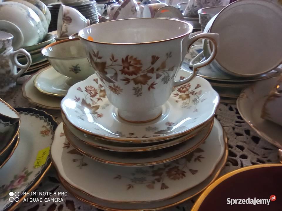 Filiżanka z talerzykiem Colclough Jesienne Gdańsk