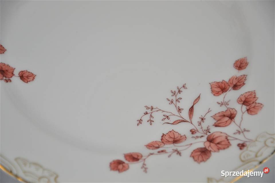 Zestaw śniadaniowy secesyjne motywy poczXXw Porcelana i szkło Warszawa