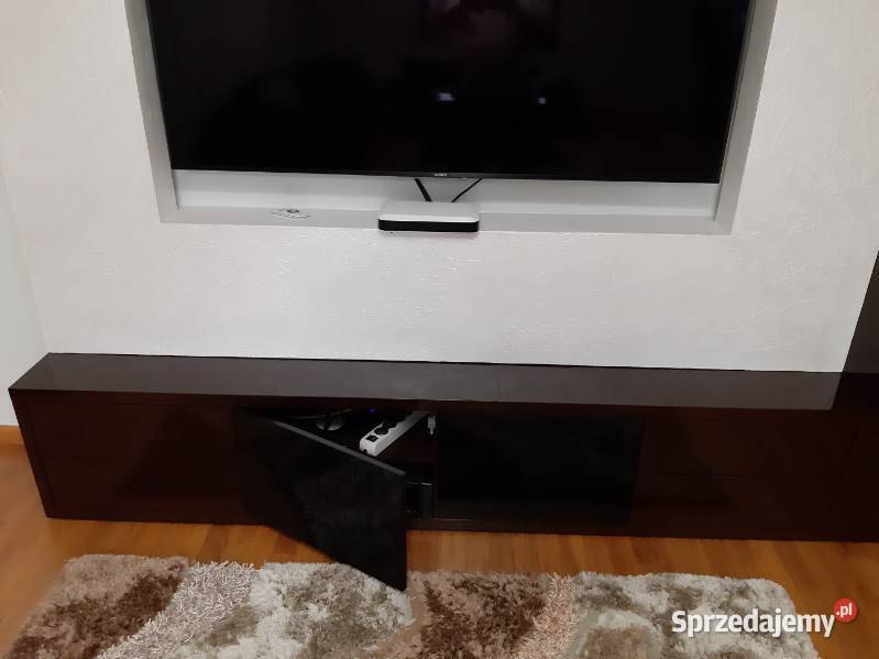 Witryna z szafką pod telewizor ze stolikem 220cm