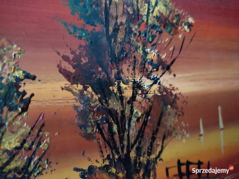 Obraz olejny na płycie Warszawa