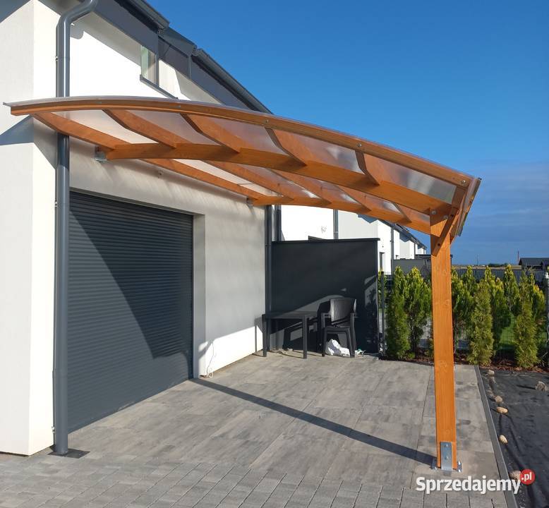 Zadaszenie tarasu drewno BSH poliwęglan Murowana Goślina