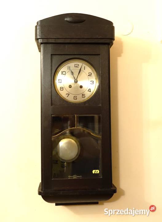 Urgos Ładny stylowy zegar wiszący Heban 81 mazowieckie Płock sprzedam