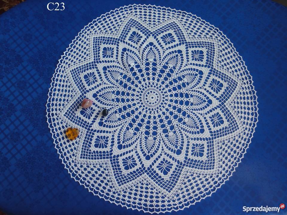 Serwetki bieżniki białe szydełkowe na szydełku biały Lublin sprzedam