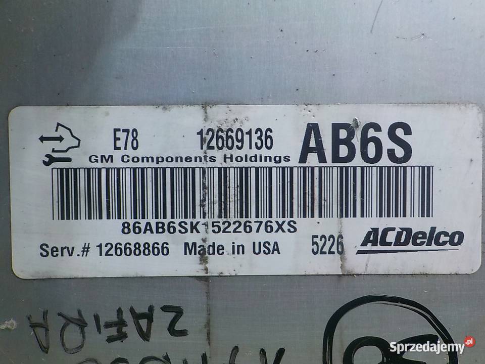 OPEL ZAFIRA C 14 T 15r 5D sterownik komputer Suków