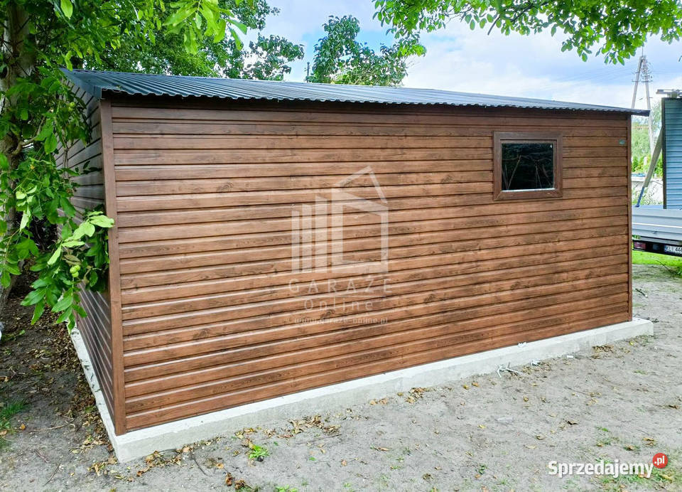 GARAŻ BLASZANY 6m x 55m poziom dwuspad 2x Brama pomorskie Kwidzyn