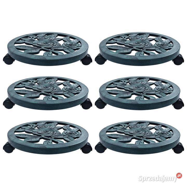 vidaXL Stojaki na kółkach pod donice 6 zielone Warszawa