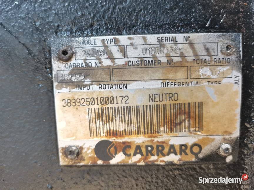 Belka mostu Weidemann T 6027 Carraro 2616 Wilkowo