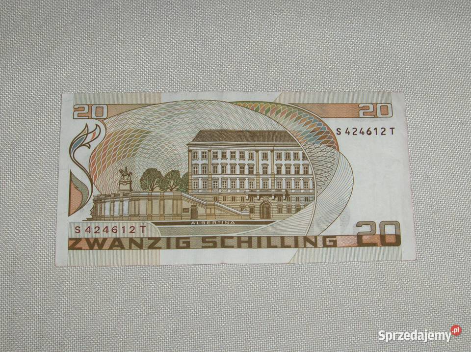 Banknot 20 schilling austriackich 1986r Łódź