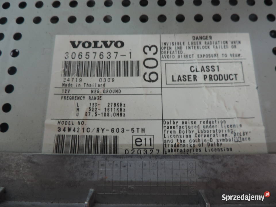 RADIO VOLVO S60 306576371 Nowy Sącz sprzedam