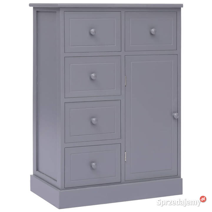 Komoda z 10 szufladami szara 113 x 30 x 79 Meble Warszawa