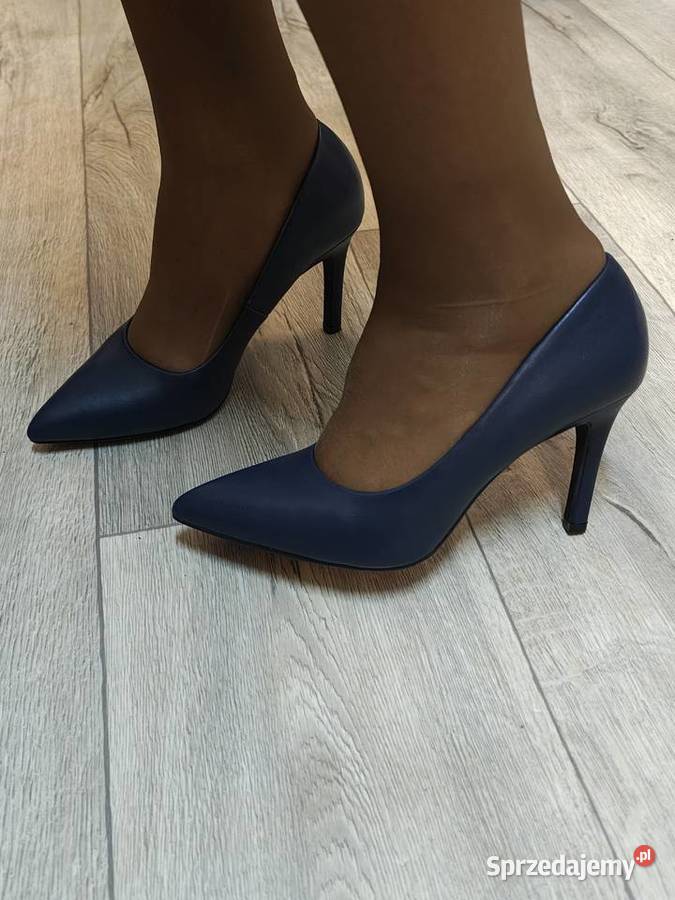 38 Granatowe czółenka szpilki wieczorowe NOWE Czółenka Czółenka Kraków