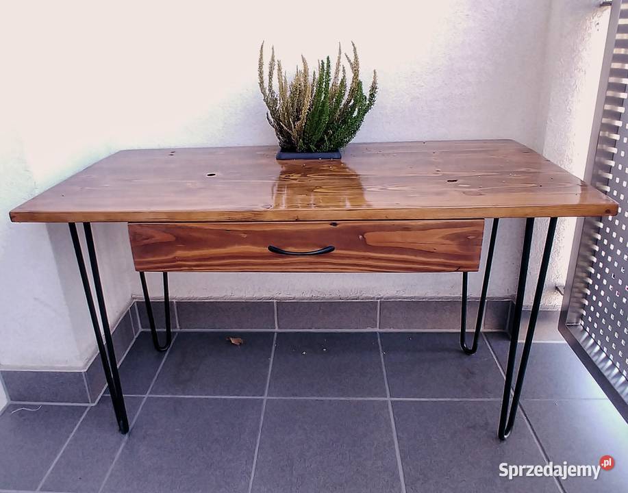 Stół drewniany na balkon taras hairpin 53cm Stoły Kraków
