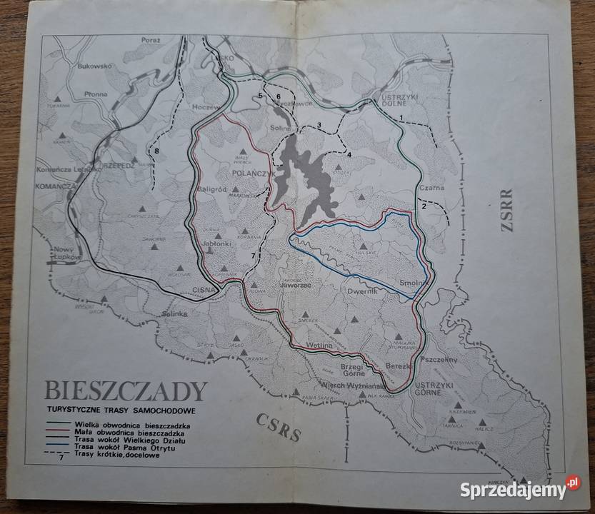 Bieszczady Edward Moskała mapka Kraków