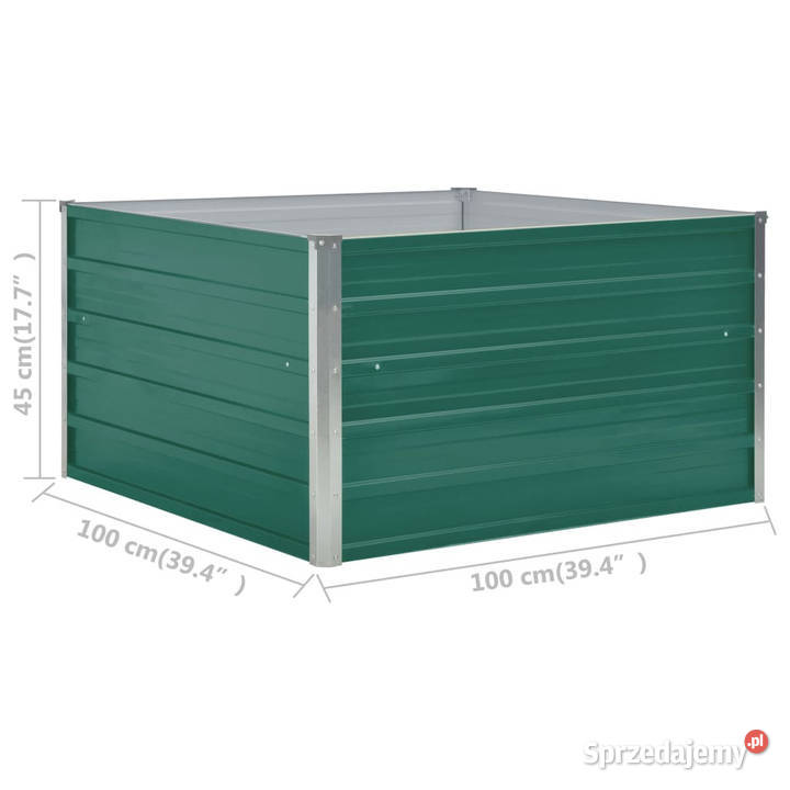 Donica do podniesionej rabaty 100x100x45 stal