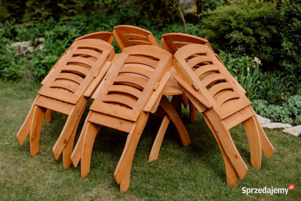 Meble ogrodowe składane tarasowe typ X lamel 4 Kalety