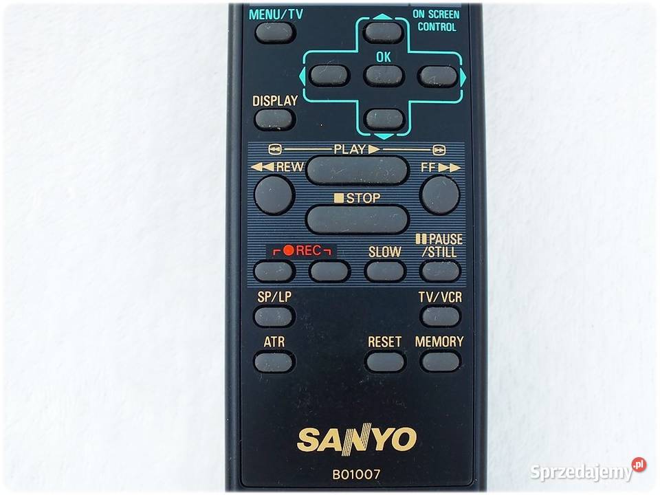 Pilot SANYO B01007 do magnetowidów VHS ORYGINAŁ Piloty Żary