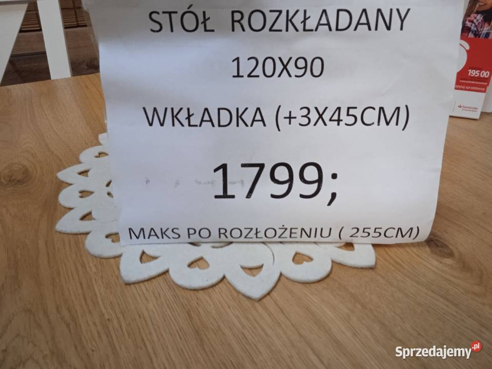 STÓŁ NATURALNY ROZKŁADANY 100cm sprzedam