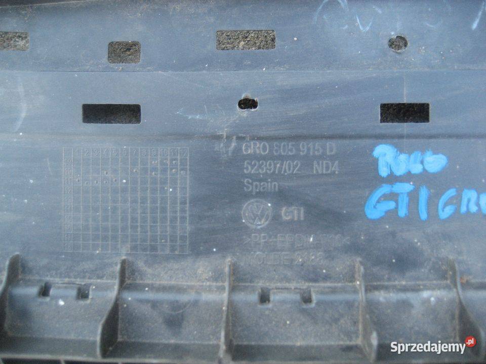 vw polo 6r0 gti 0914r spoiler zderzaka Rakoniewice