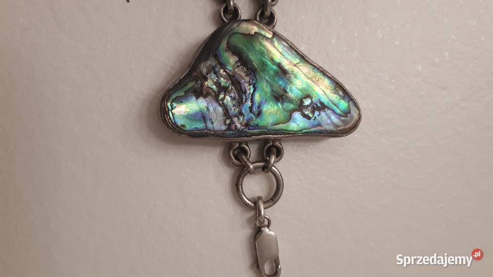 Bransoleta srebrna z muszlą Abalone