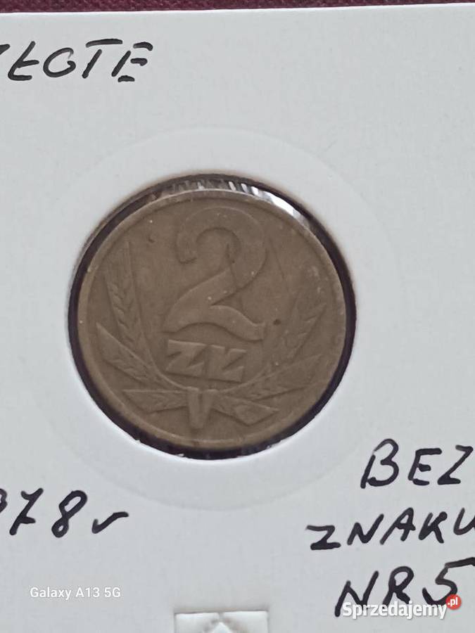 2 złote 1978 r bez znaku mennicy 5 najniższy Konin